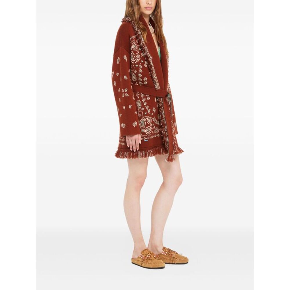 Alanui Women Bandana Jacquard Cashmere Cardigan - Picture 2 of 5
